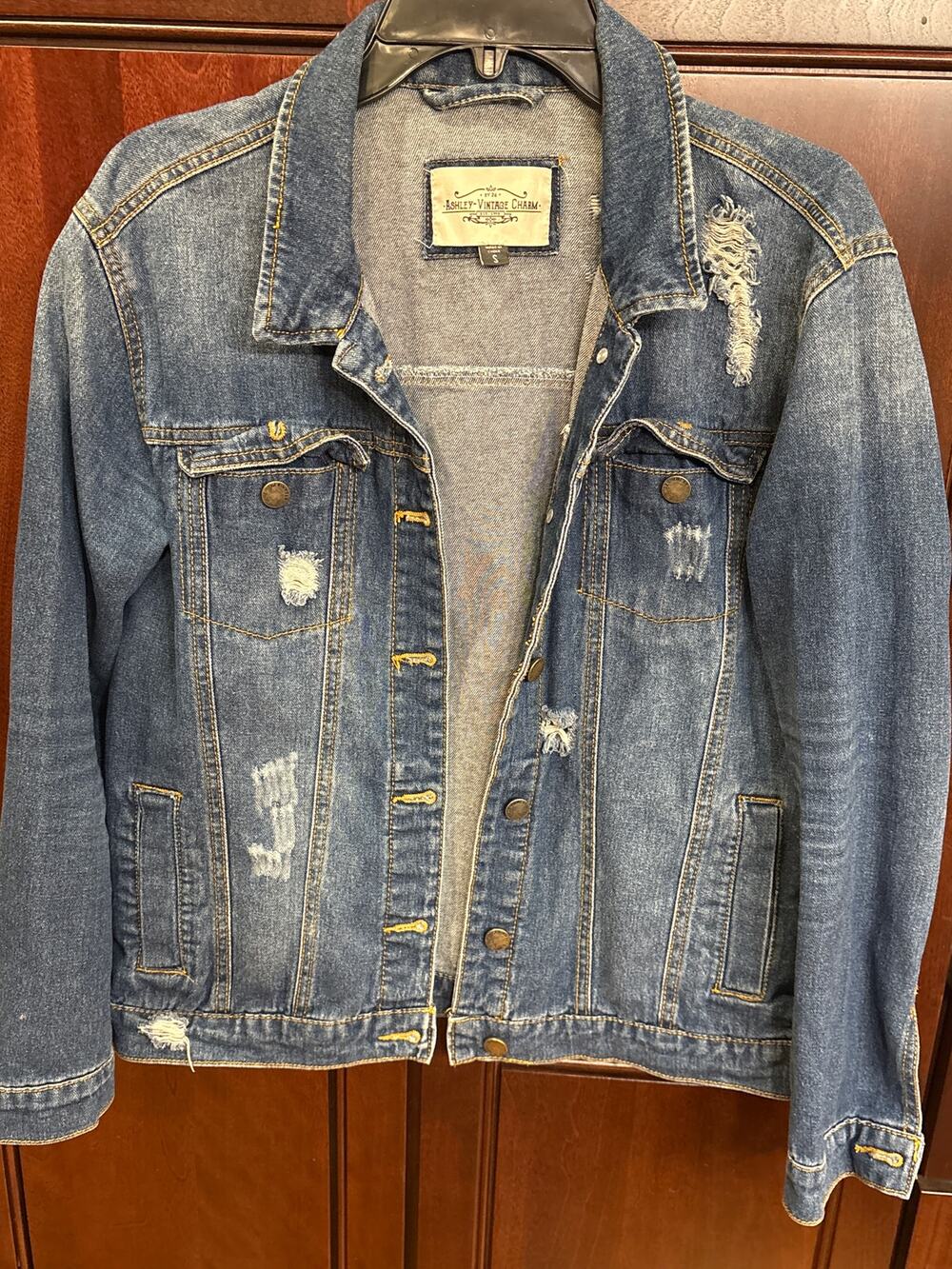 Ashley Vintage Charm Distressed Jean Jacket